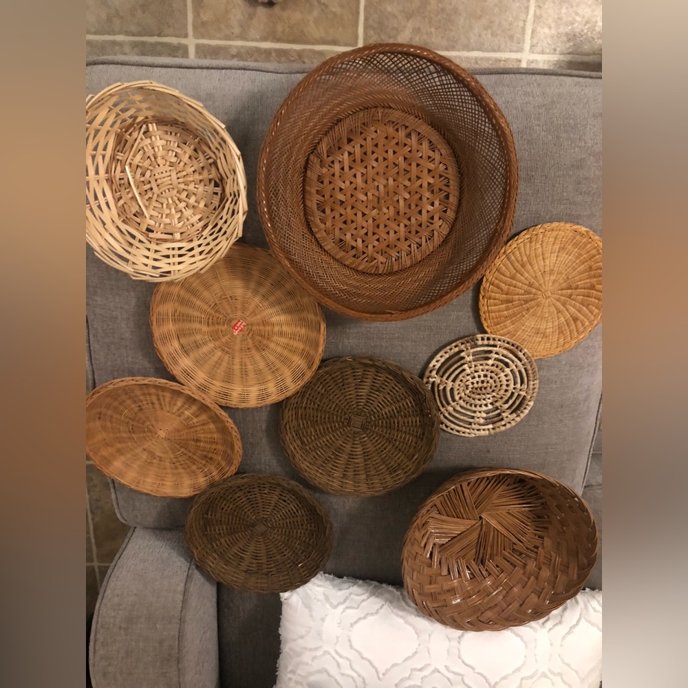 Boho wicker/ basket lot